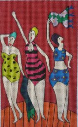 bathing beauties jennifer pudney needlepoint kit