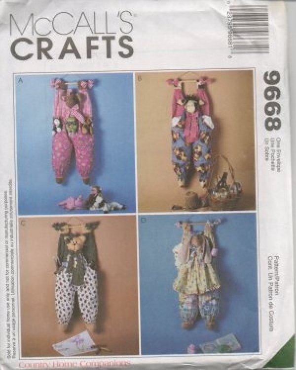 Craft Sewing Pattern Home Decor And Dolls Mccall S 9668 Craft Sewing Pattern Home Decor And Dolls Mccall S 9668 Plastic Bag Savers Hanging Holders