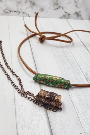 Altered metal necklace