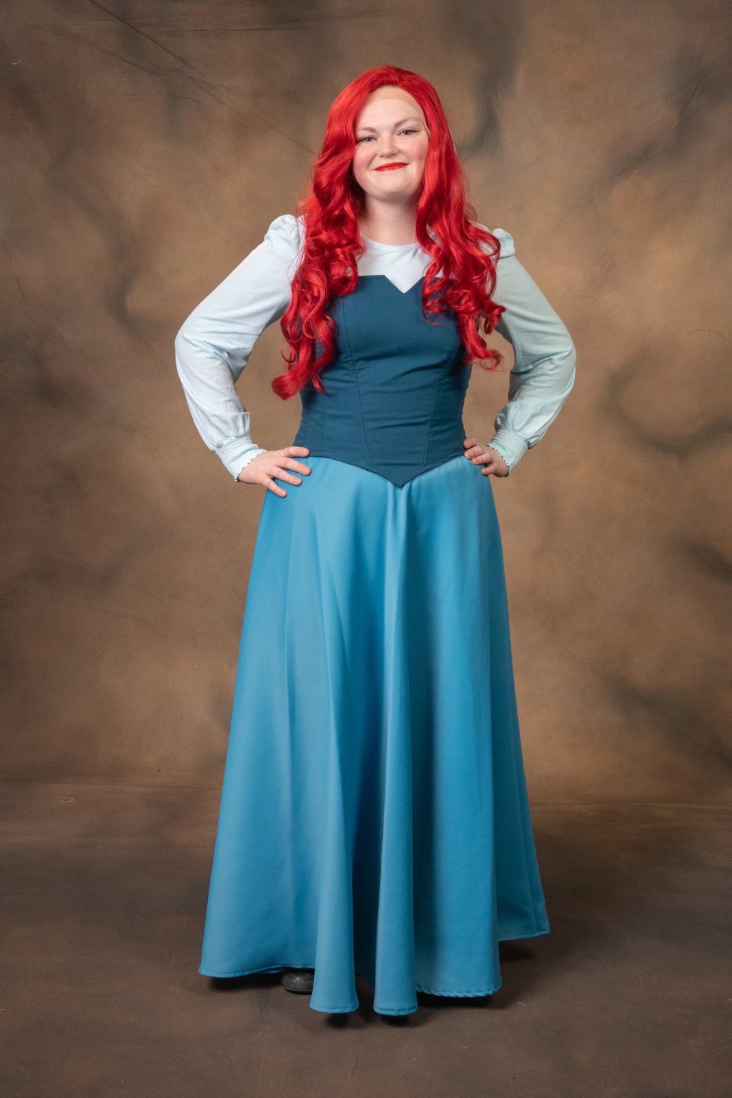 ariel blue town dress Halle Baileys Ariel Dress ! On Display at the AMC Century City ! SO CRAZY, I adore seeing costumes irl #thelittlemermaid #littlemermaid2023 #hallebailey #ariel #costume #cosplay #movieprops