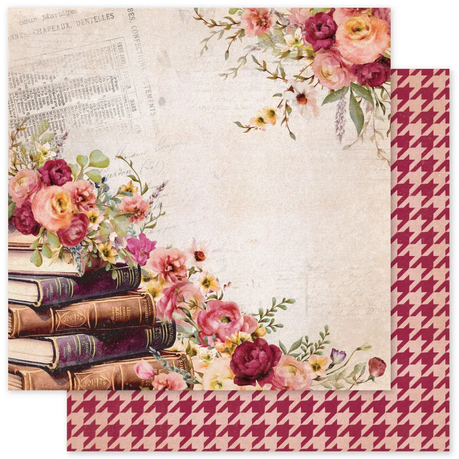 Paper Rose, 12x12 Vintage Rose - C - 749565534680