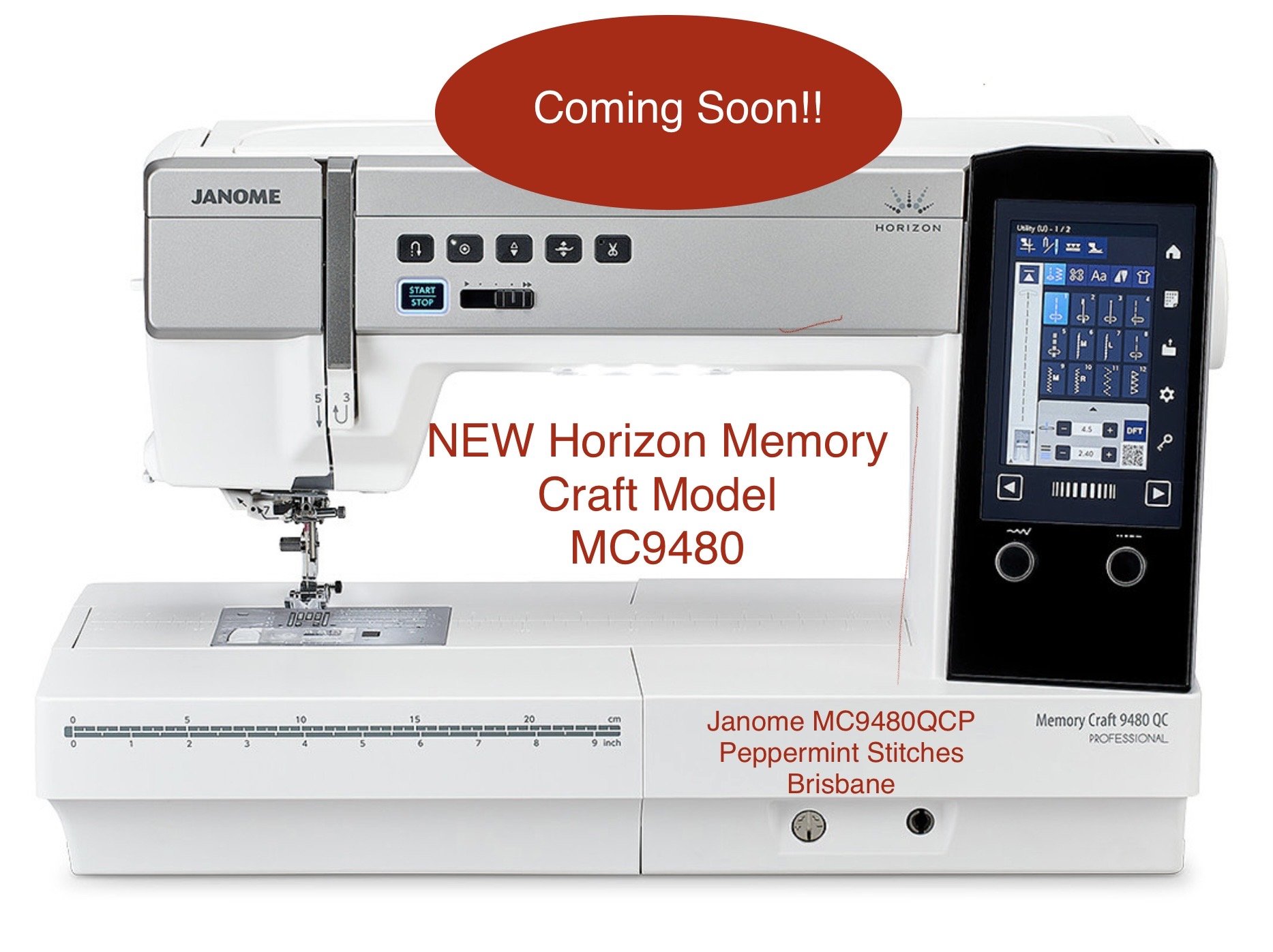 Janome Horizon MC9480QCP Specialising in Quilting Sewing Free Motion