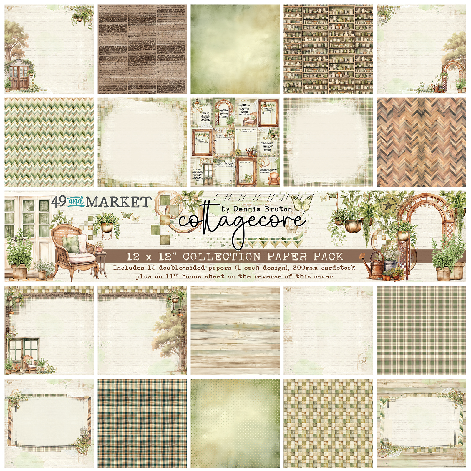 49 & Market Collection Pack 12X12-Cottagecore