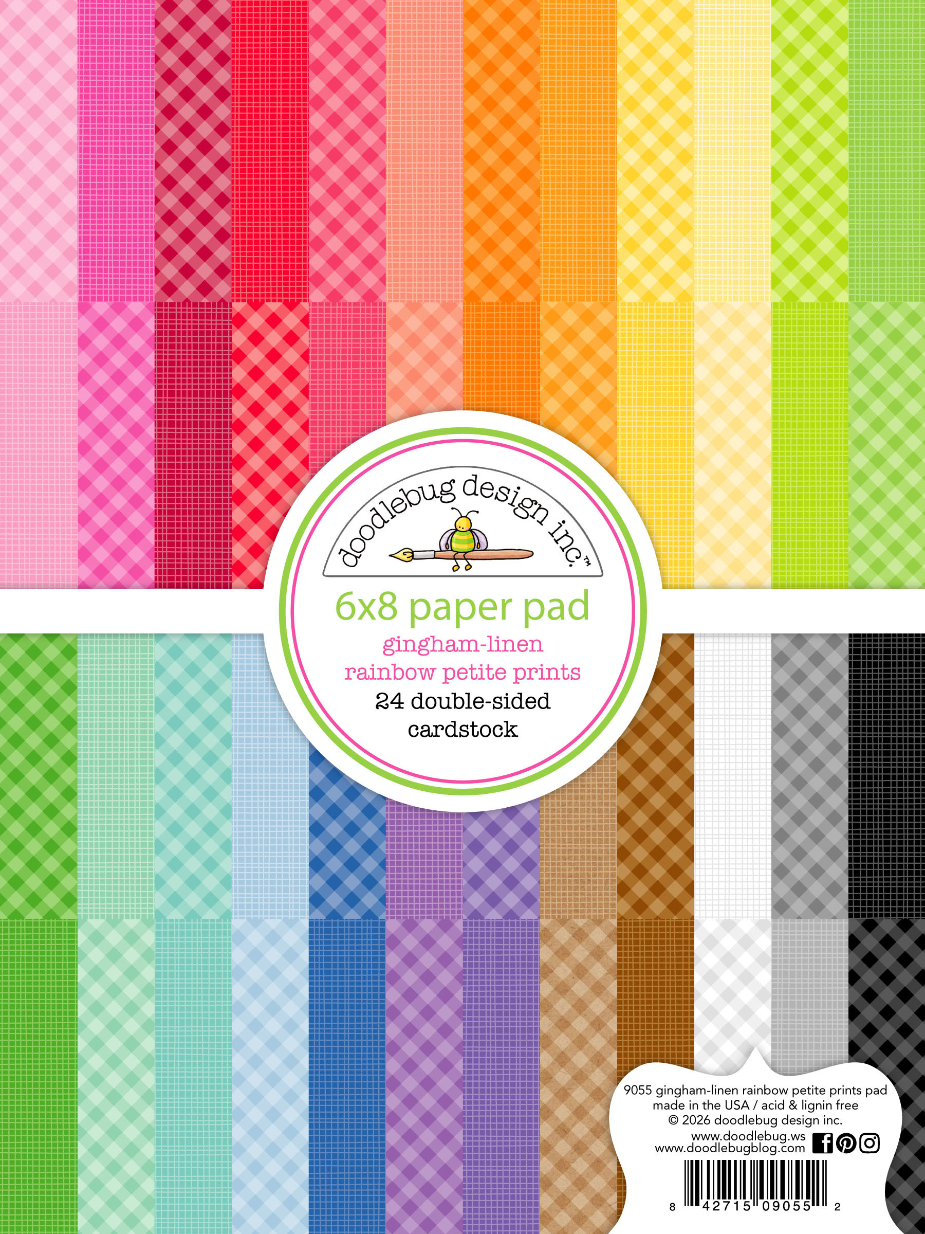 Doodlebug - Gingham-Linen 6X8 Paper Pad