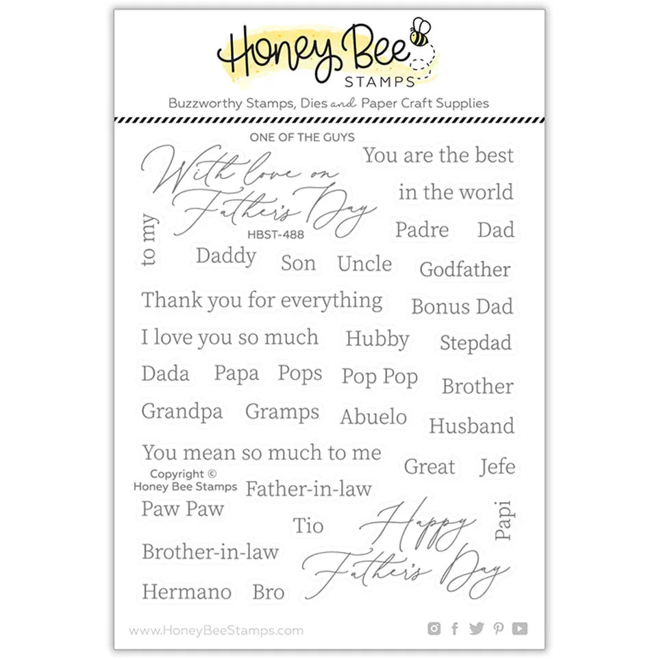 Honey Bee Clear Stamp Set - One Of The Guys