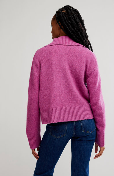 (取寄) フリーピープル レディース アップ ポロ Free People women Trading Up Polo Magenta Haze Melange Free People Magenta Trading Up Polo (取寄) フリーピープル