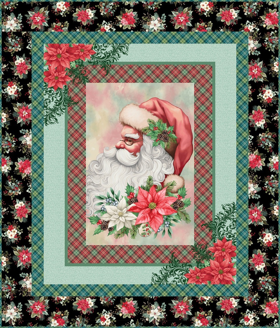 Father Christmas Quilt Kit featuring Sweet Christmas Memories by Color Principle