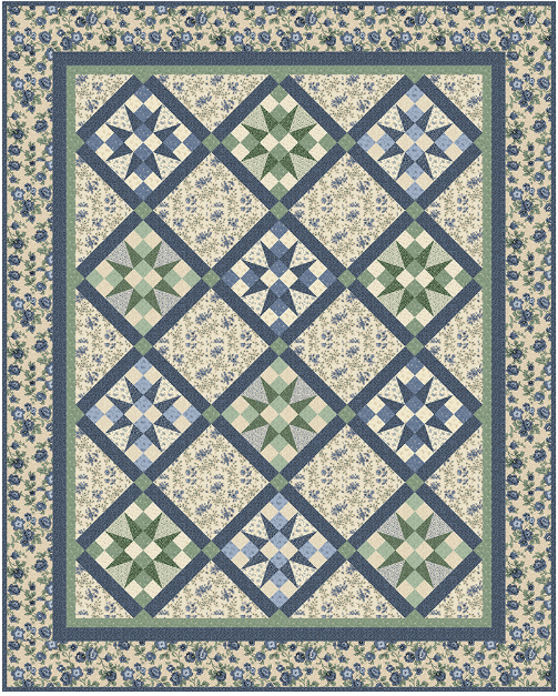 Gracies Garden Quilt Kit featuring Grace Elizabeth by Carrie Quinn of Peaceful Gathering Designs