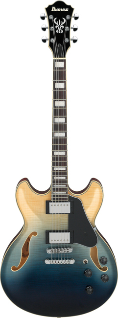 Ibanez AS73FMTIF AS Artcore 6str Hollow Body Electric Guitar - Transparent Indigo Fade