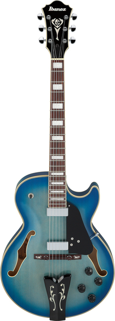 Ibanez GB10EMJBB George Benson Signature 6str Hollow Body Electric Guitar - Jet Blue Burst