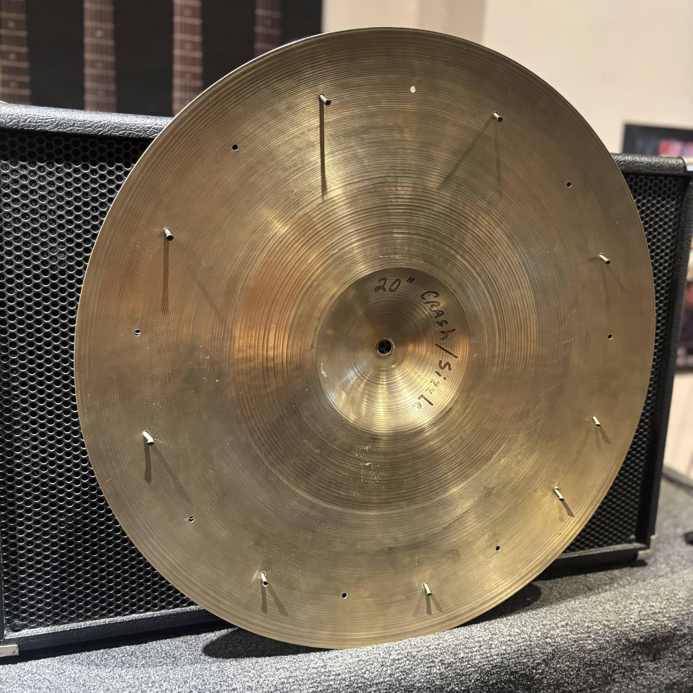 Vintage Avedis Ziljian 20 Crash/Ride Cymbal with Rivet Hole Mod