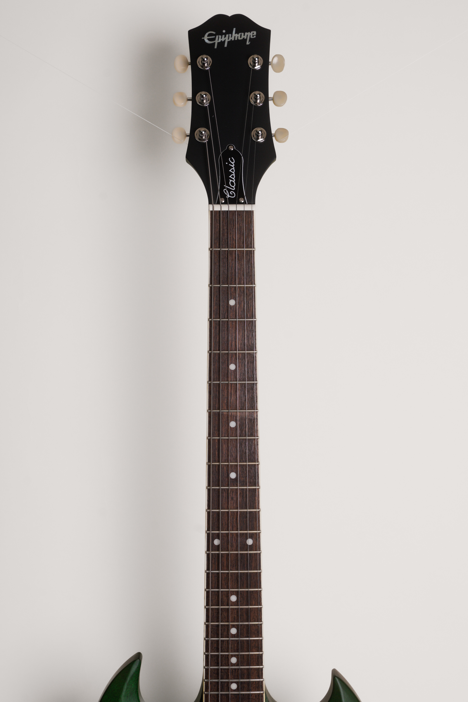 2023 Epiphone SG Classic Worn P-90s Worn Inverness Green