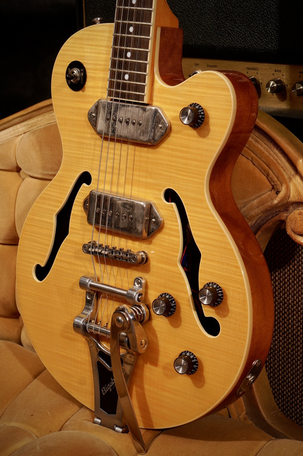 2012 Epiphone Wildkat Antique Natural with Bigsby B70