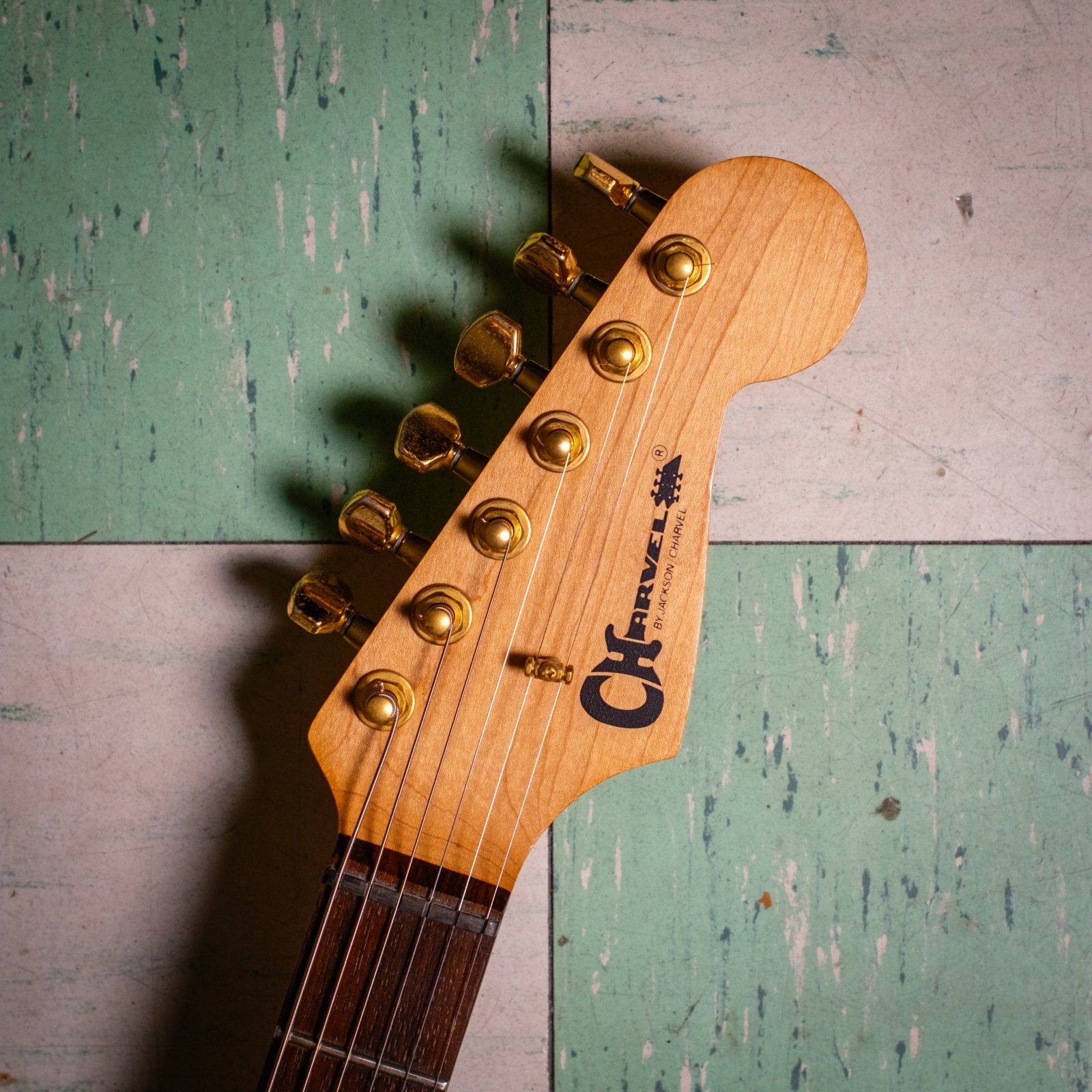 1993 Charvel by Jackson CST-070-SSS Super Strat Transparent Blue