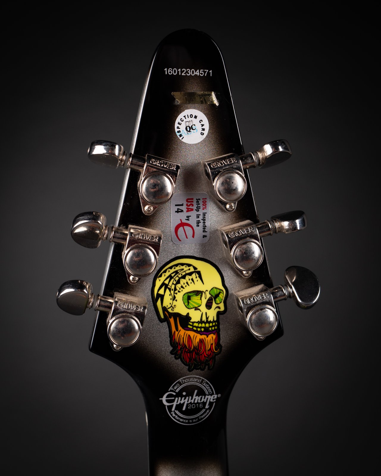 2016 Epiphone Brent Hinds Signature Flying V Custom Silverburst
