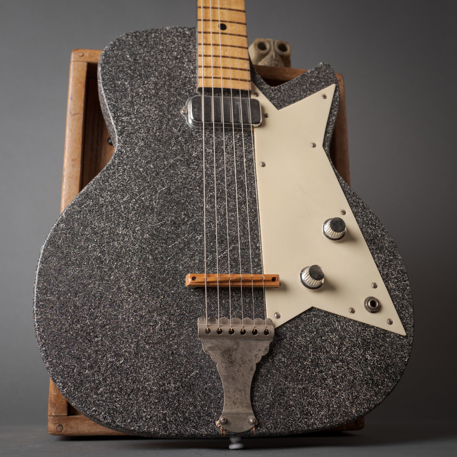 1959 Kay K4140 Sizzler Grey and White Plextone