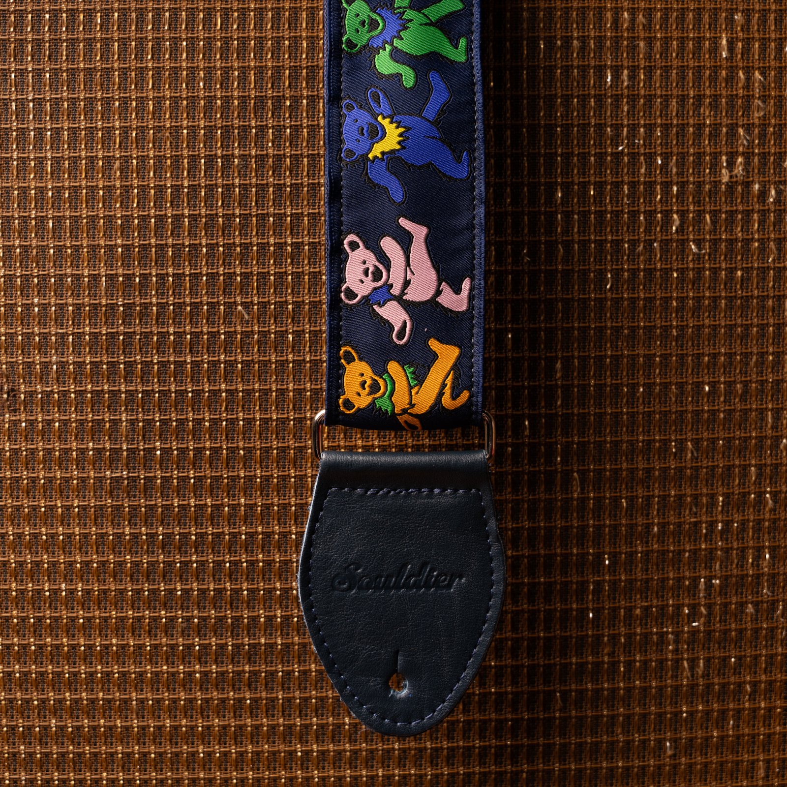 Buckle-Down Gitaarband - Dansende Bears Zwart/Multi Color - 2 Breed