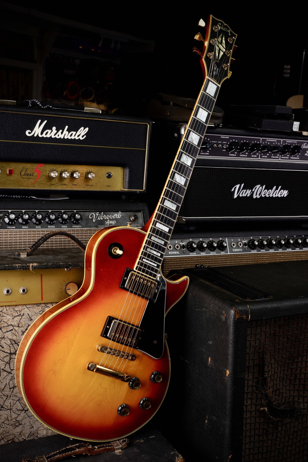 ギター Burny Les Paul Custom Burny Les Paul Custom Black RLC-60 Electric Guitar Diamond