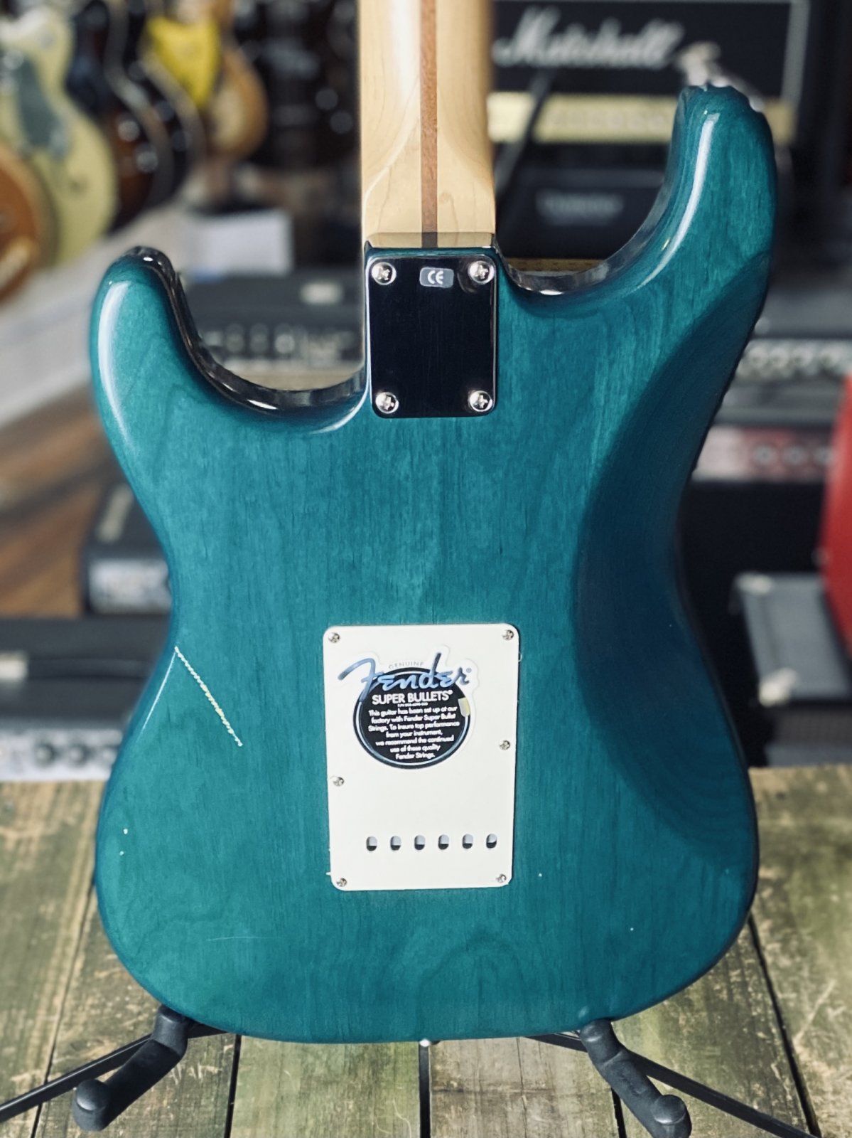2002 Fender Highway One Stratocaster Transparent Teal