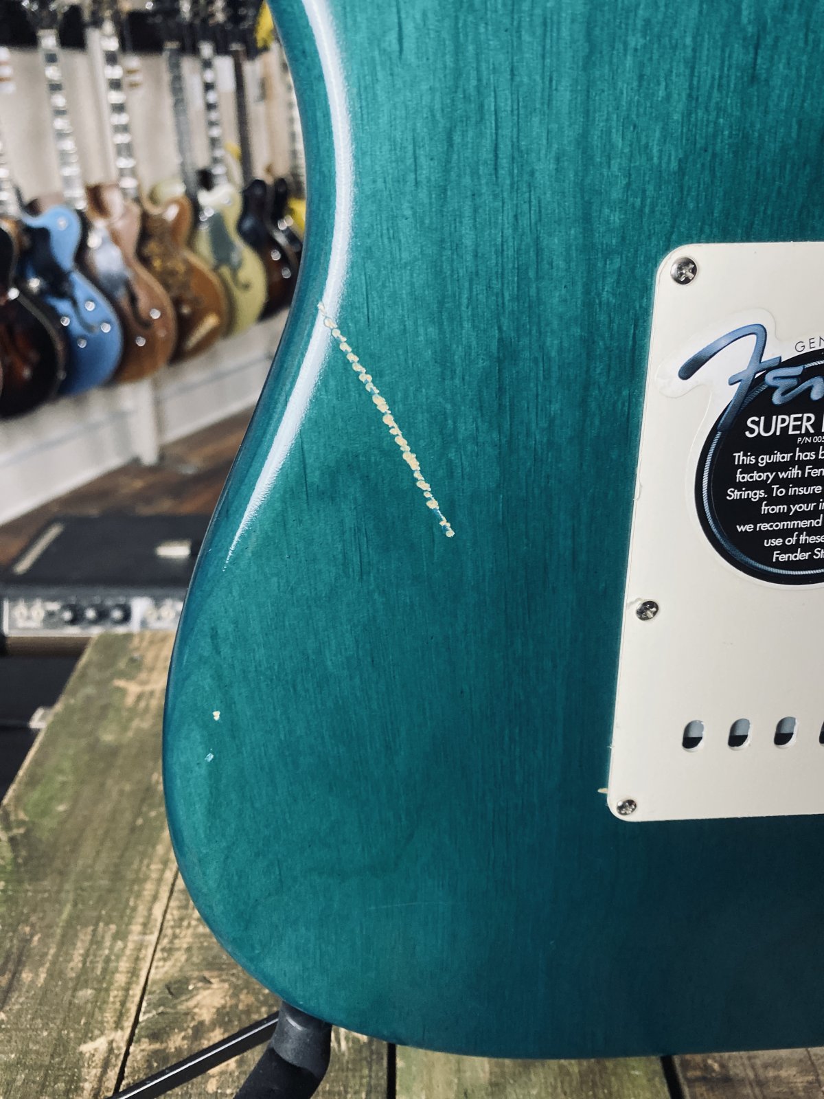 2002 Fender Highway One Stratocaster Transparent Teal