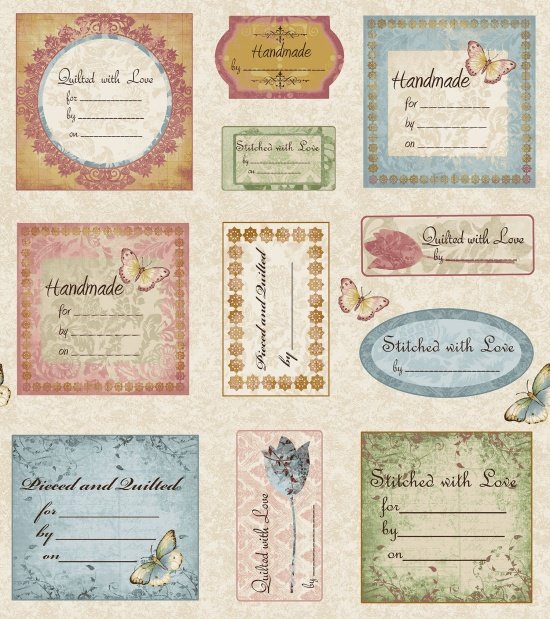 Blank Quilting Simple PleasuresQuilt Labels/Cream 817522