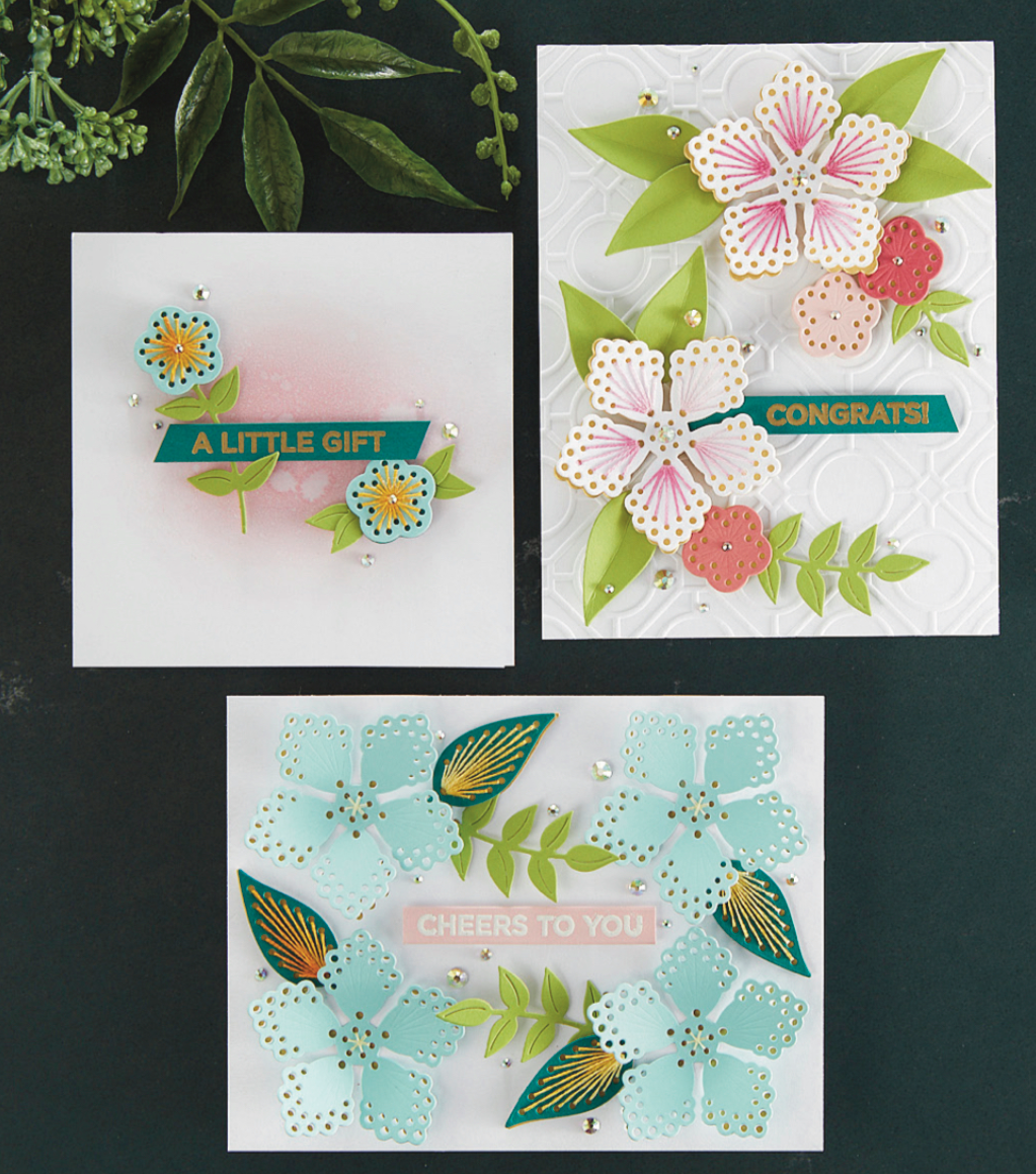 Spellbinders Spring Into Stitching Stitched Kaleidoscope Strip Die Set