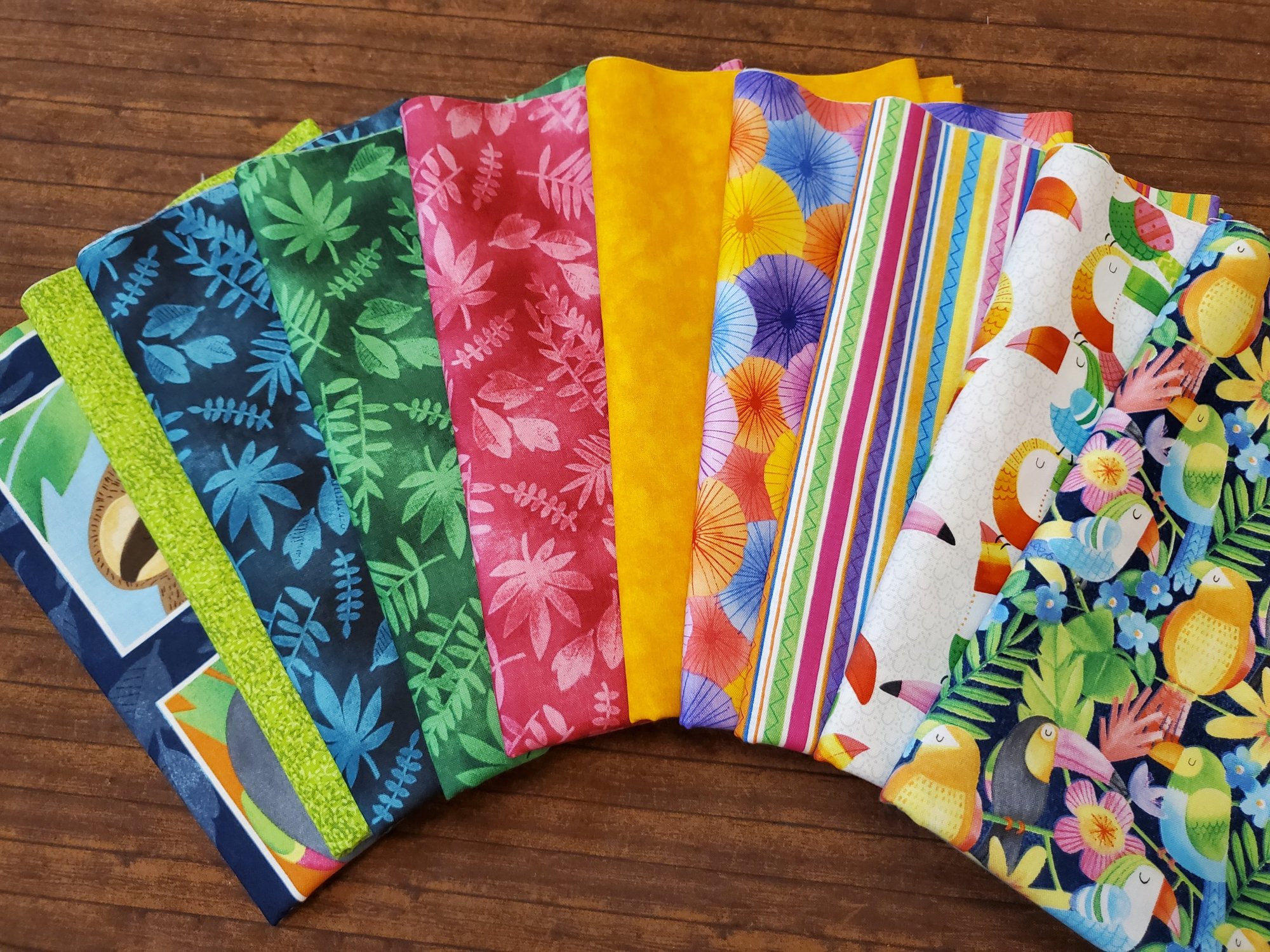 Tropical Zone by Color Pop Studio for Blank Quilting - 10 Piece Half ...