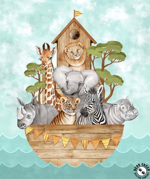 GONE Baby Safari Quilt Panel by Northcott 778148303047