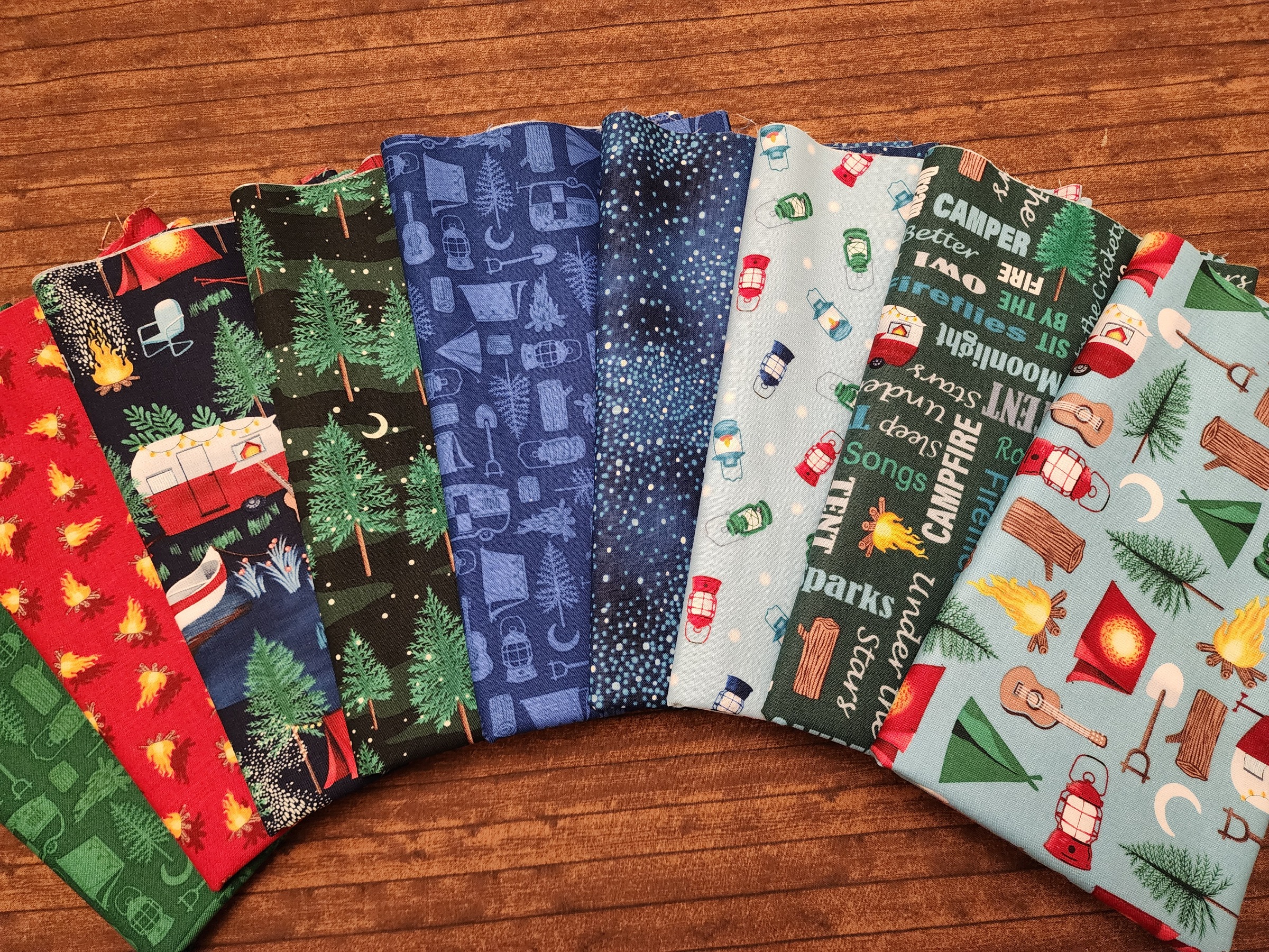 Beneath the Stars by Grace Popp for StudioE - 9 Piece Half Yards Pack - Camping