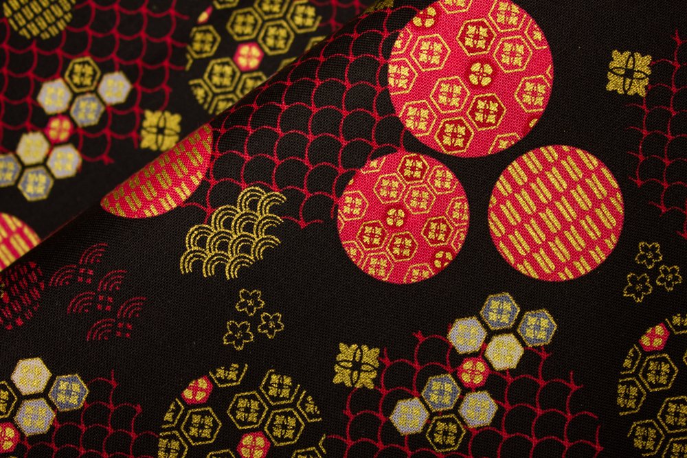 SPECIALTY FABRICS: Japanese Geometric Circle Patches with