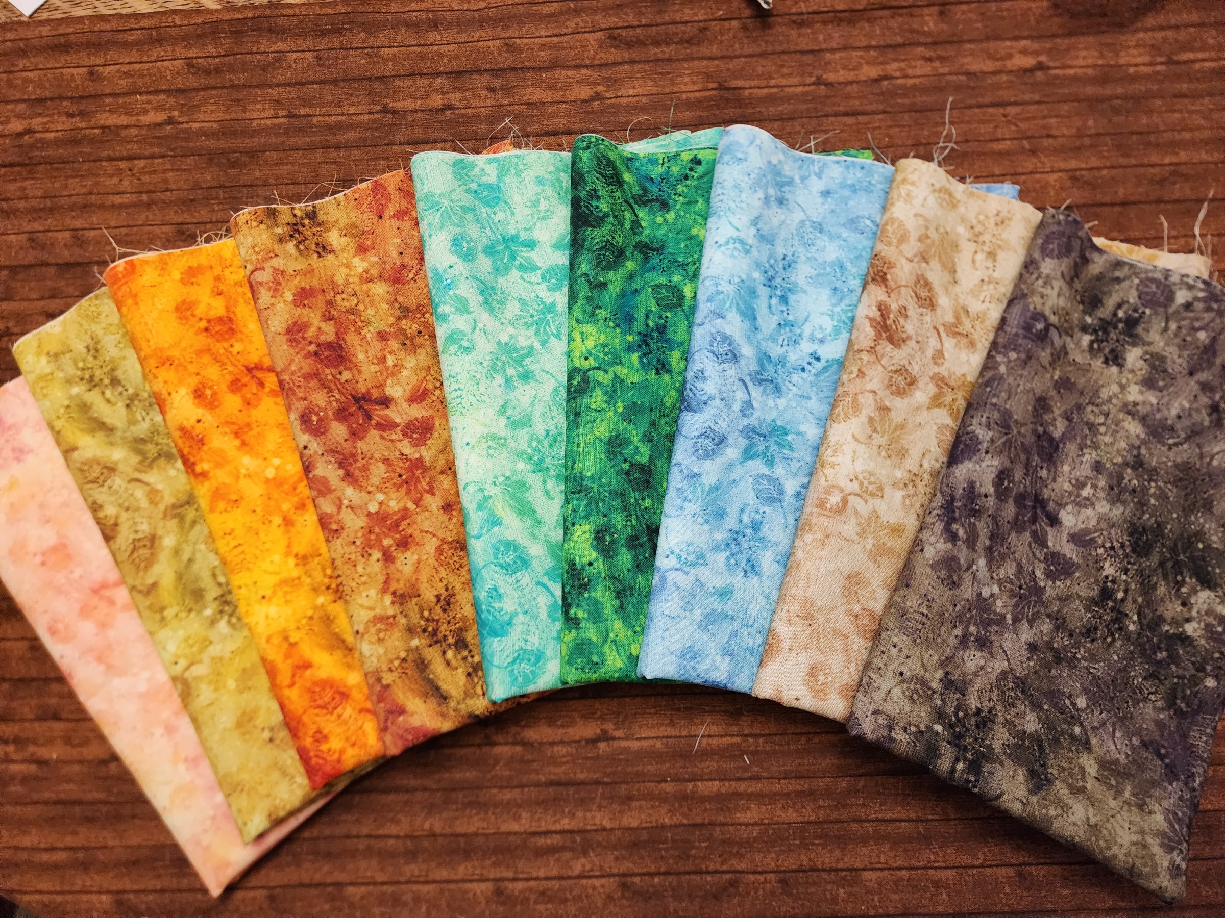 Flourish by Dan Morris Designs for Quilting Treasures - 19Piece Half Yard Bundle Pack - Beautiful blenders