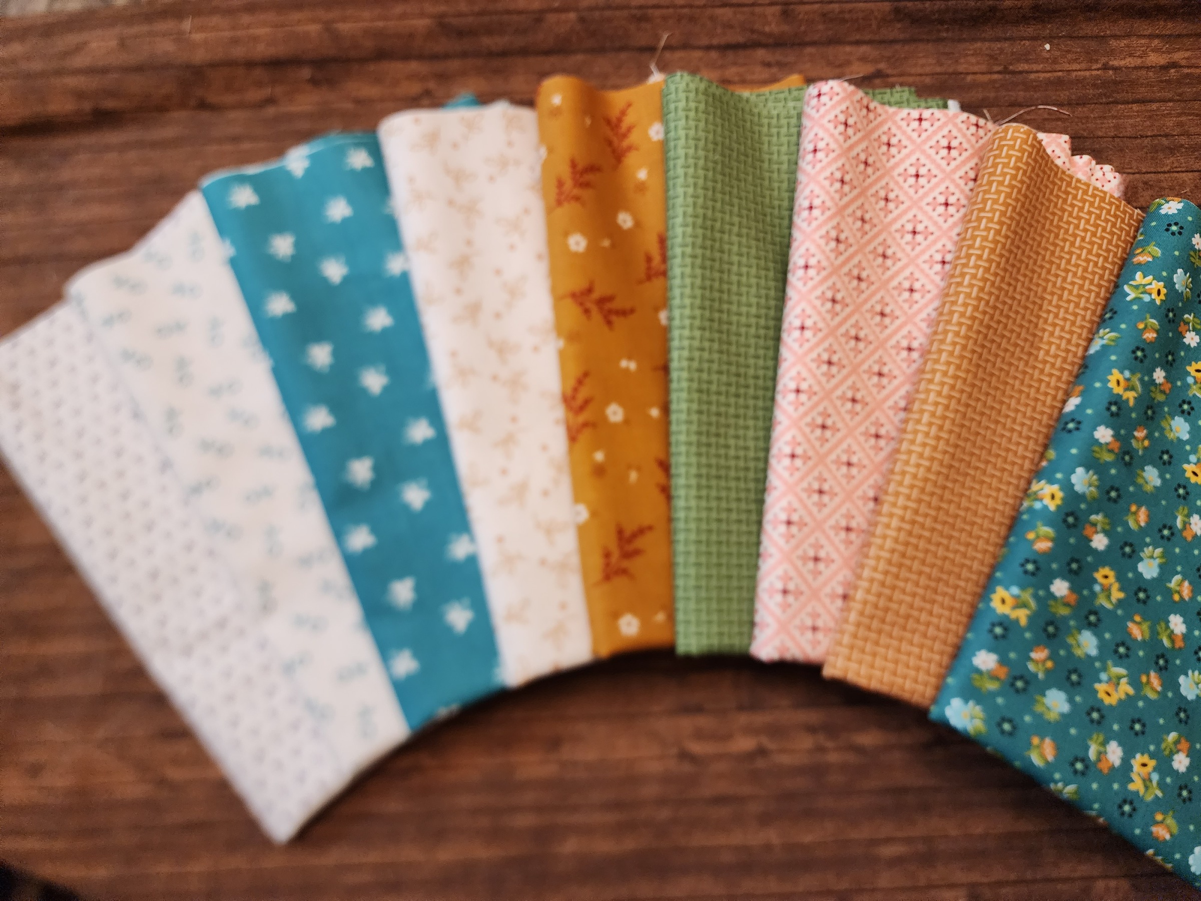 Gentler Times by Lori Holt for  Riley Blake - 9 Piece Half Yard Bundle Pack 