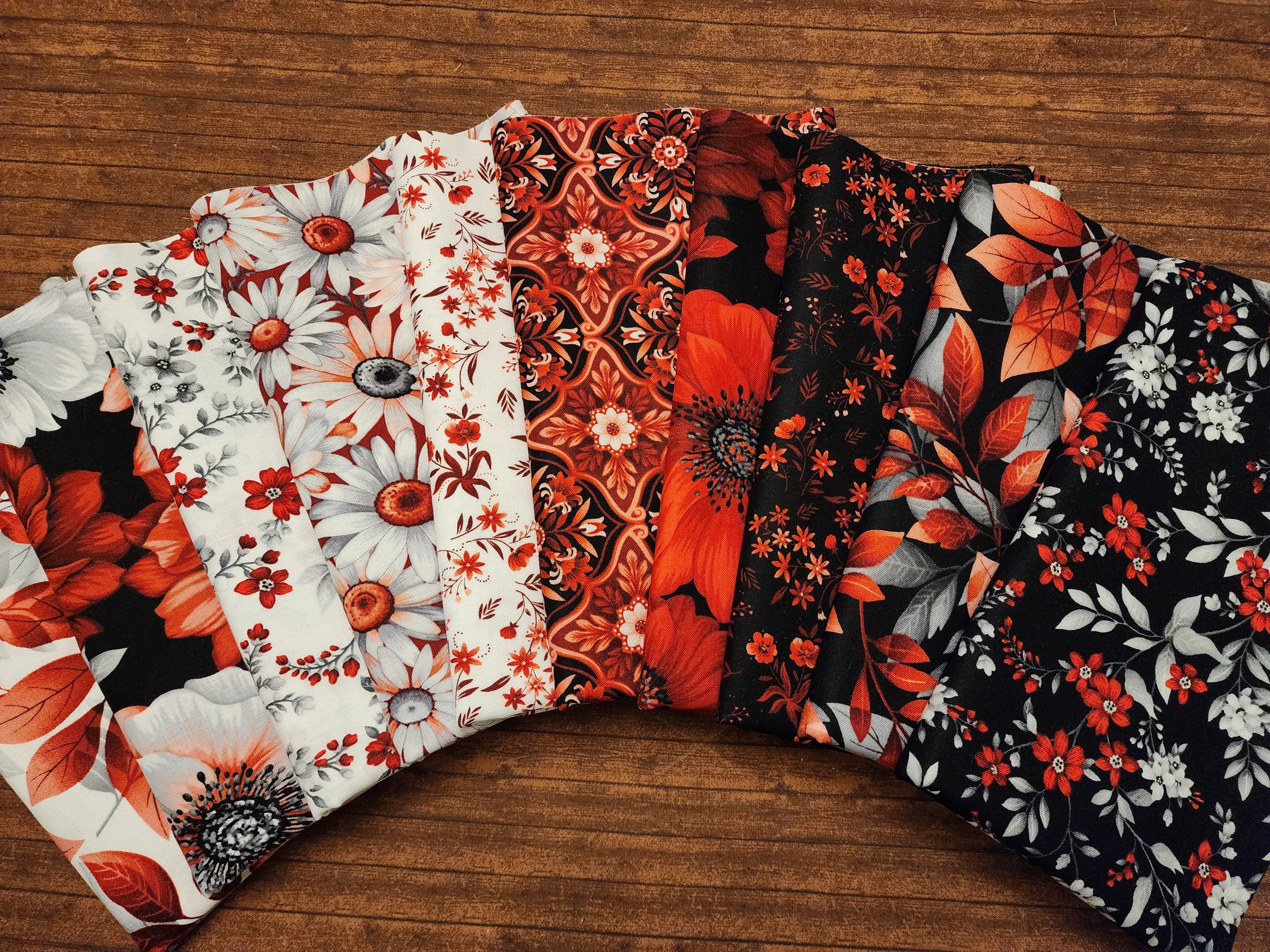 Scarlet's Treasures by Color Principle for Henry Glass - 10 Piece Half Yard Bundle Pack 
