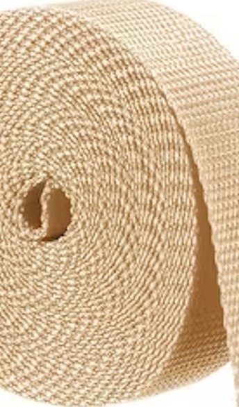 TAN: Polypropylene Nylon Webbing 5 Yard Heavy Duty Webbing - Strapping - 100% Nylon in 1 width 