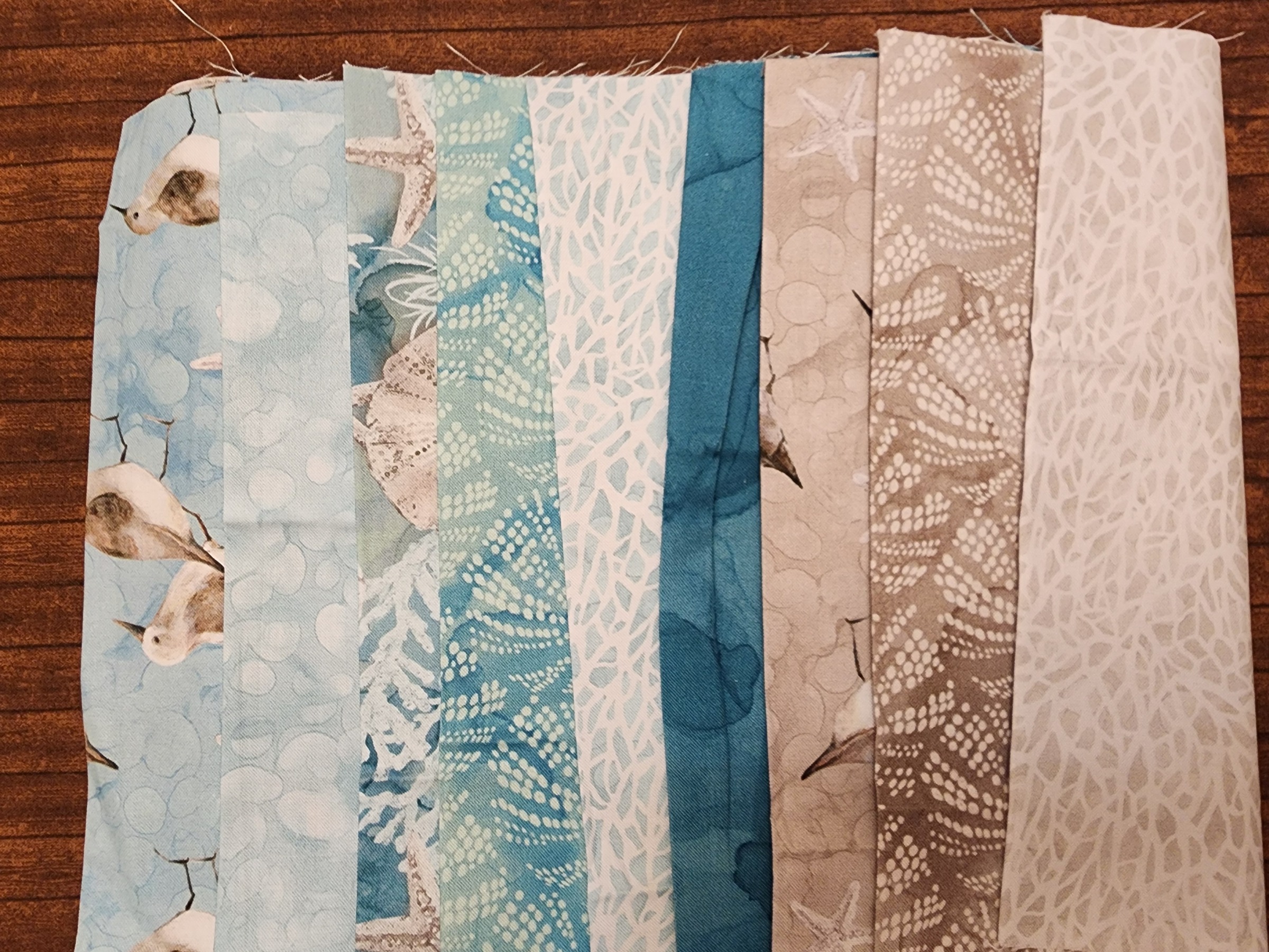 White Sands by Melanie Samra for Northcott - 9 Piece Quarter Yard Bundle Pack - Sandpiper, sands, beach
