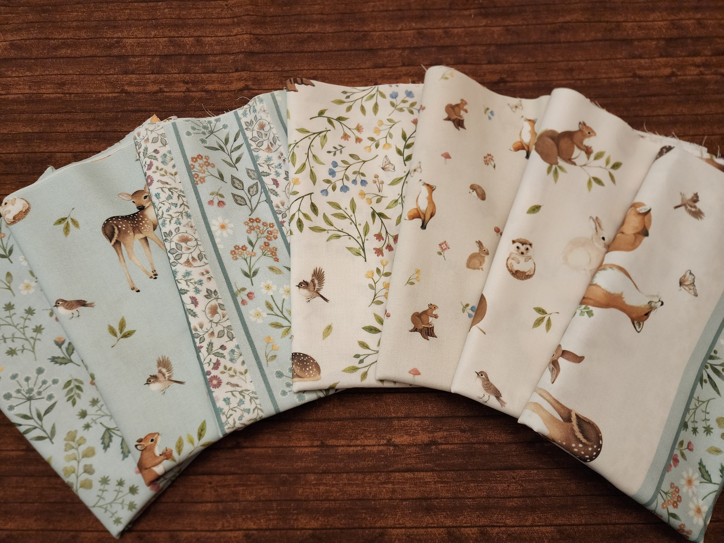 Woodland Heart by Deborah Edwards for Northcott - 7 Piece Half Yard Bundle Pack 