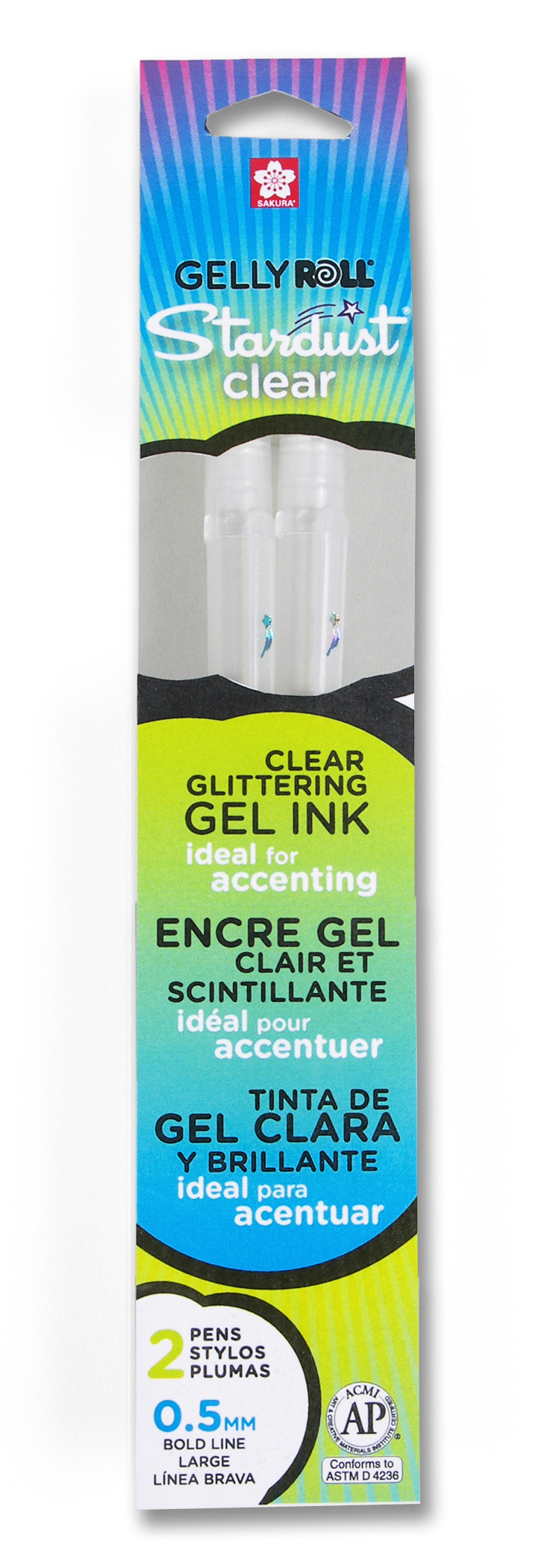 Gelly Roll Stardust 2 Pak Clear