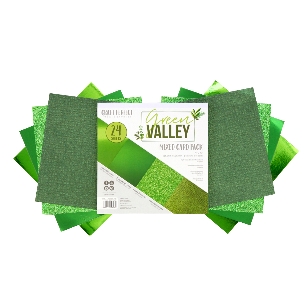 6X6 Mixed Cardstock Pack, Green Valley 818569023930