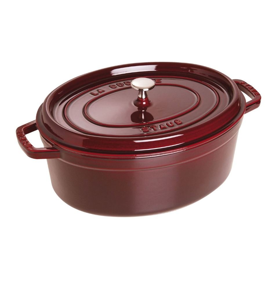 Staub 5.75-Quart Oval Cocotte, Grenadine - 872078012076