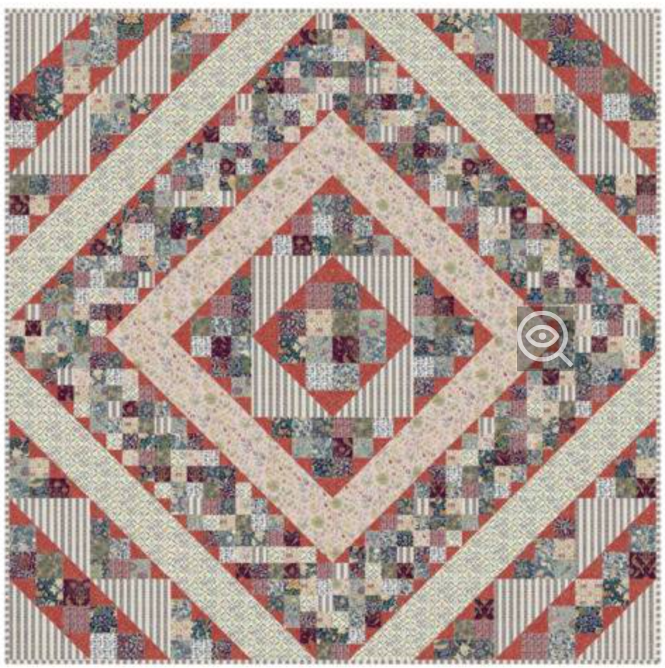 City Center Quilt Kit 80 by 80 Morris and Co. Red House Free Spirit