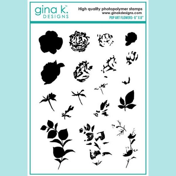 Gina K Pop Art Flowers Stamp