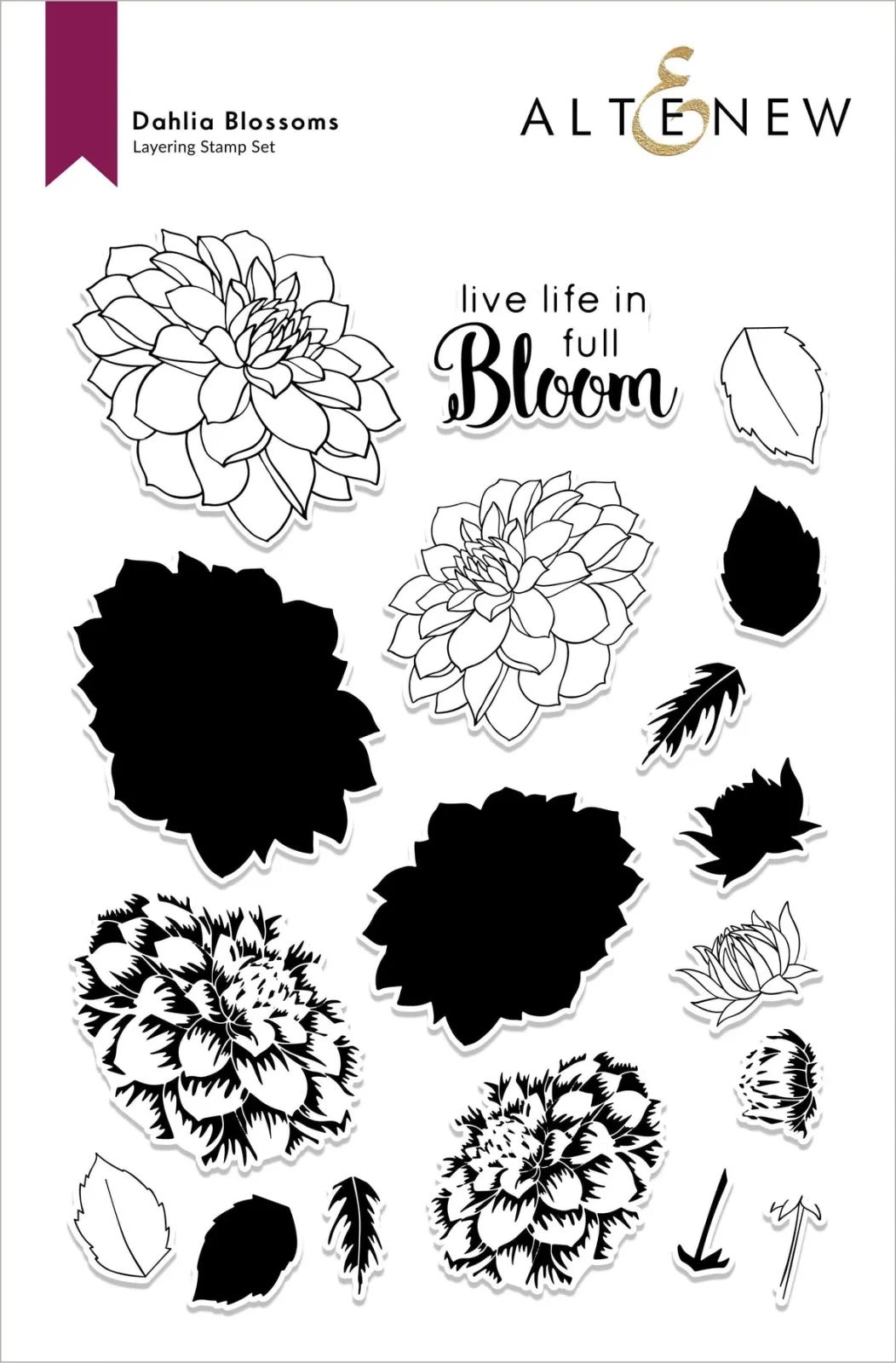 Altenew Dahlia Blossoms Stamp