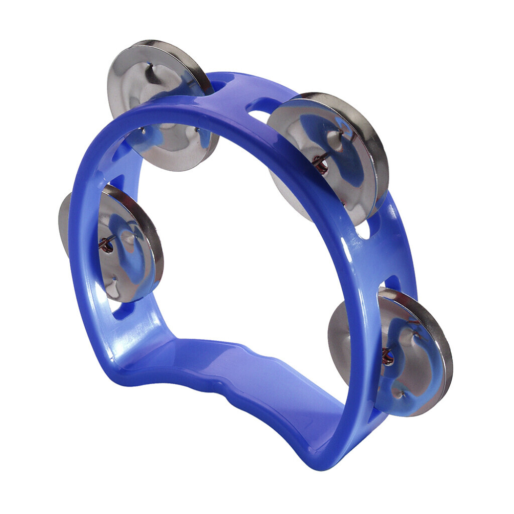 Stagg Plastic cutaway mini tambourine with 4 jingles - Blue
