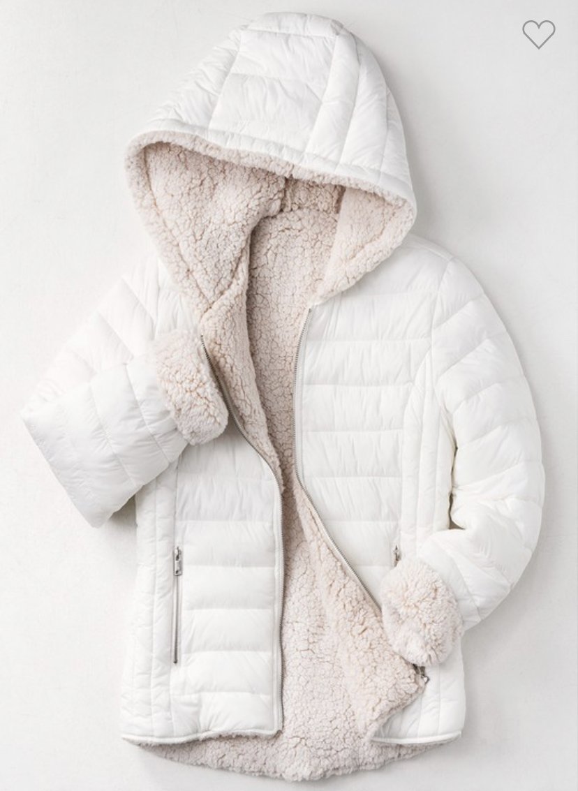 sherpa puffer jacket