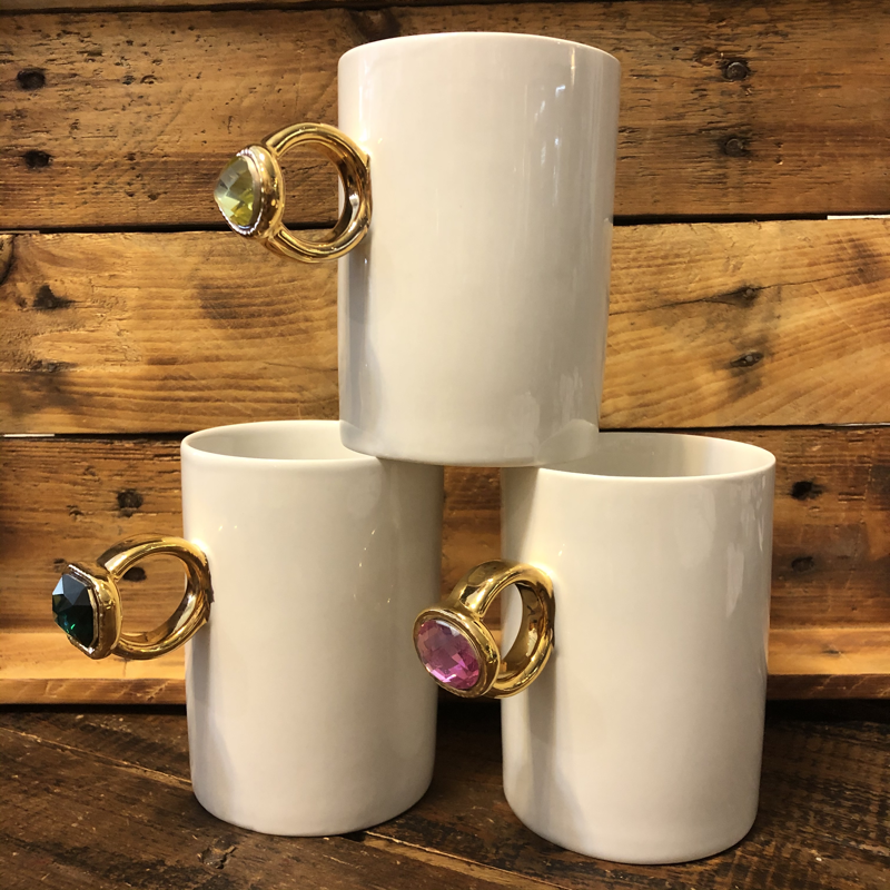 Two's Company Glam Bling Ring Mug