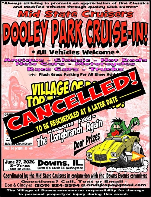 Cruise-In Canceled for 2026