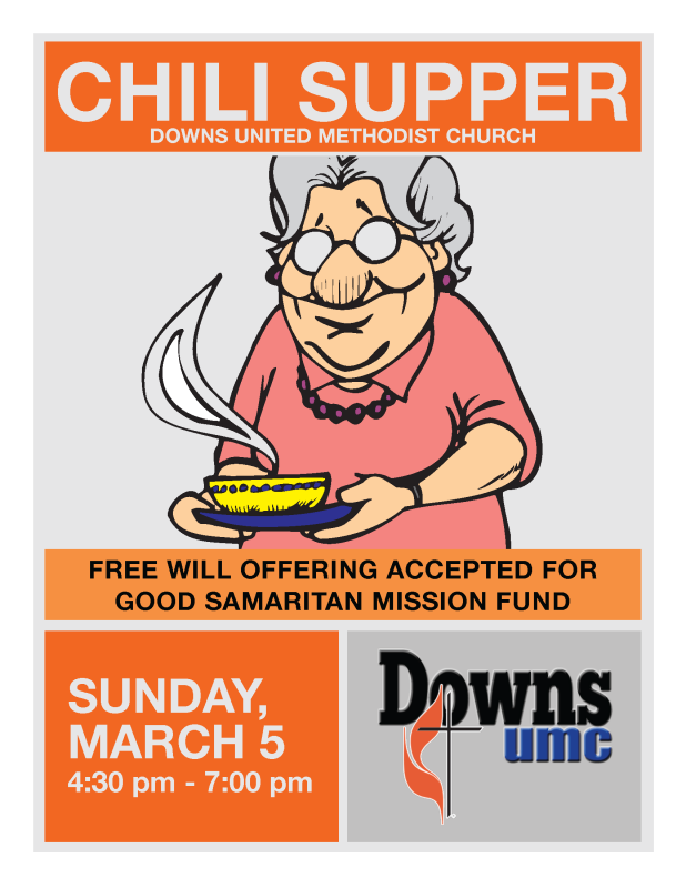 Downs United Methodist Church Chili Supper