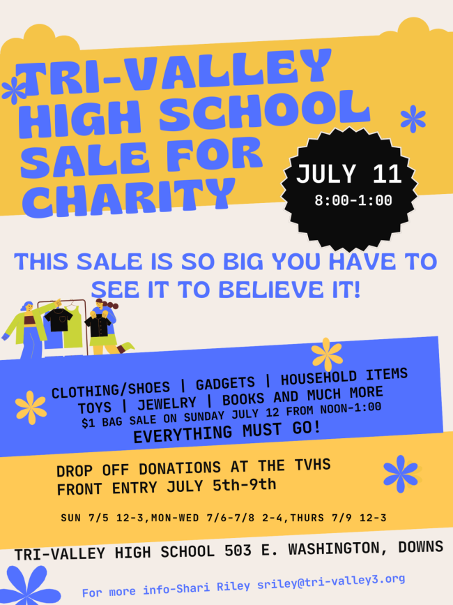 Tri-Valley High School Charity Sale