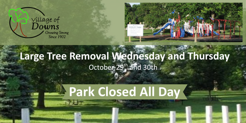 Dooley Park Closed 10-29 and 10-30