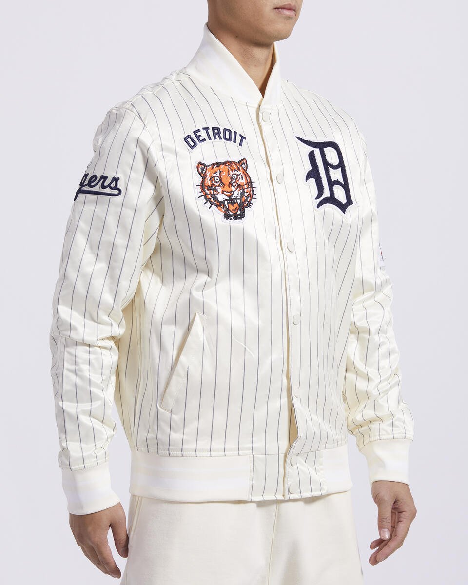 Detroit Tigers Pro Standard Pinstripe Retro Satin Jacket